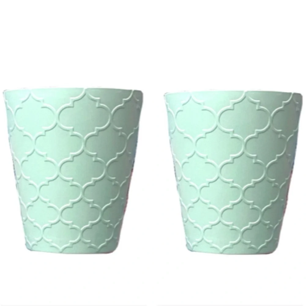 SIX! Quatrefoil / Trellis Flower Pots! Planters!